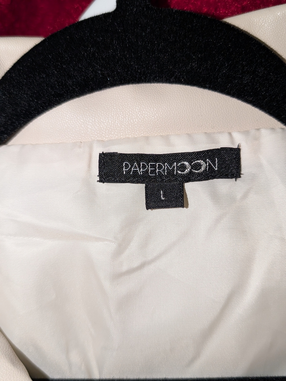 Papermoon - EUC - Cream Faux Leather Shacket - Picture 7 of 8